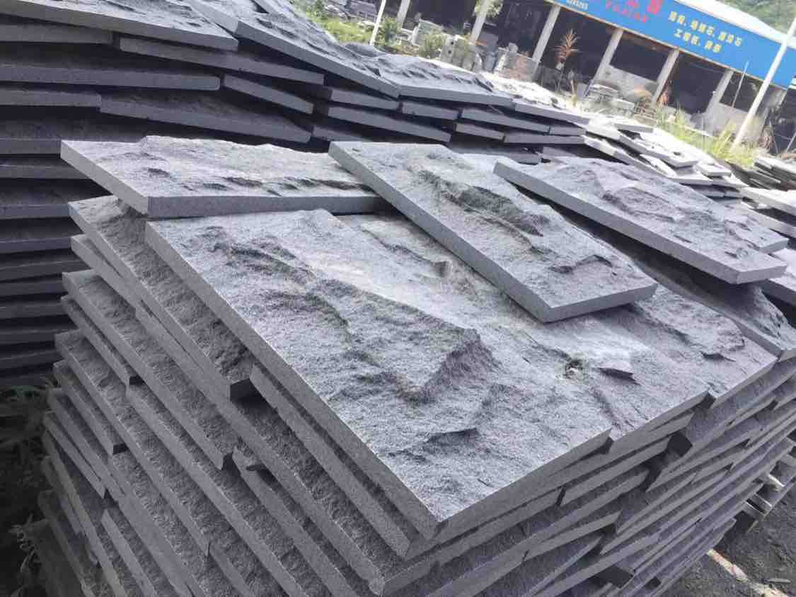 老矿654芝麻黑:背景墙丶蘑菇石丶自然面丶-供应信息-中国石材网