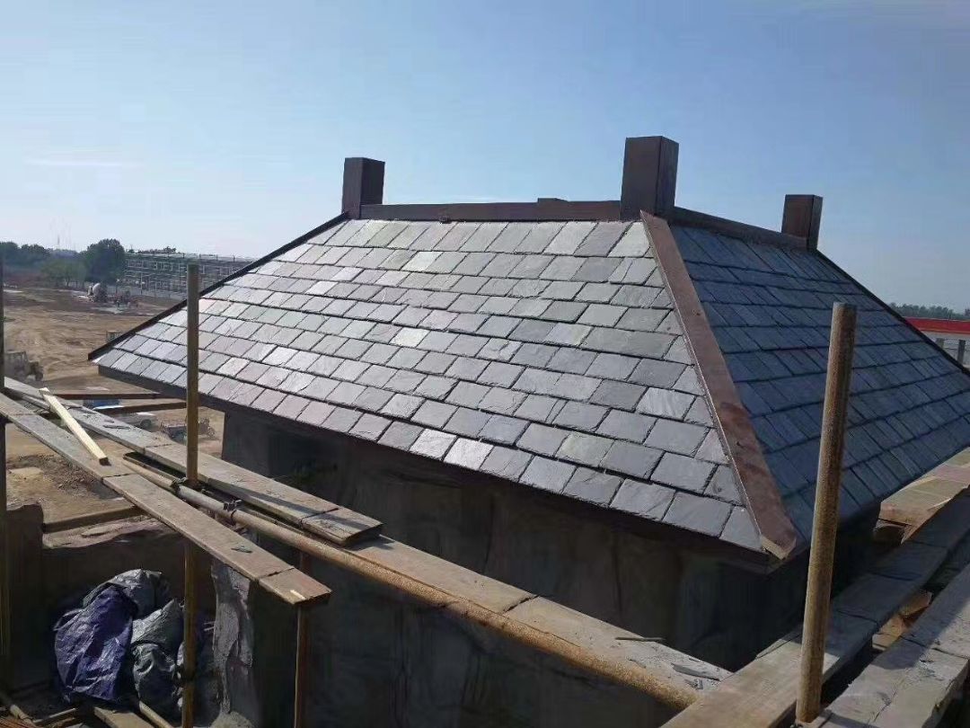 青石板瓦板仿古石板瓦房屋定隔热石板