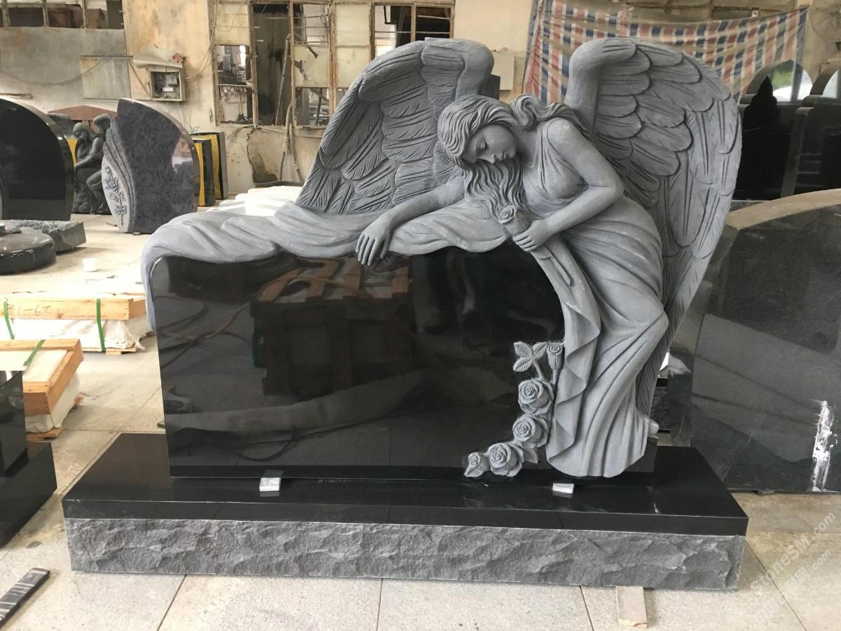 中国黑天使雕塑墓碑